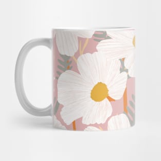 Pink and white daisies Mug